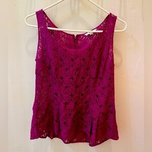 CAbi Lace Peplum Top